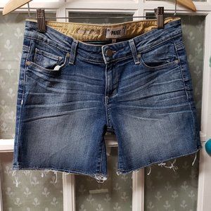 Paige Distressed Denim Shorts 25